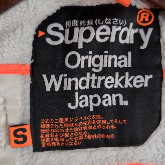 Superdry Y2K Original Windtrekker Japan Winter Jacket Fur Lined, Size Small - Picture 8 of 11